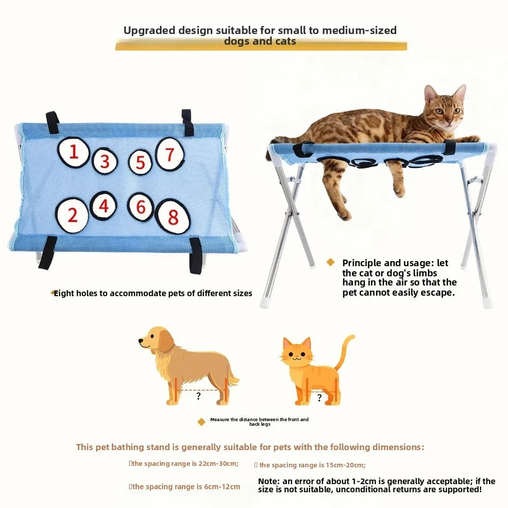 Portable Pet Grooming Bath Hammock Stand For Small Pets